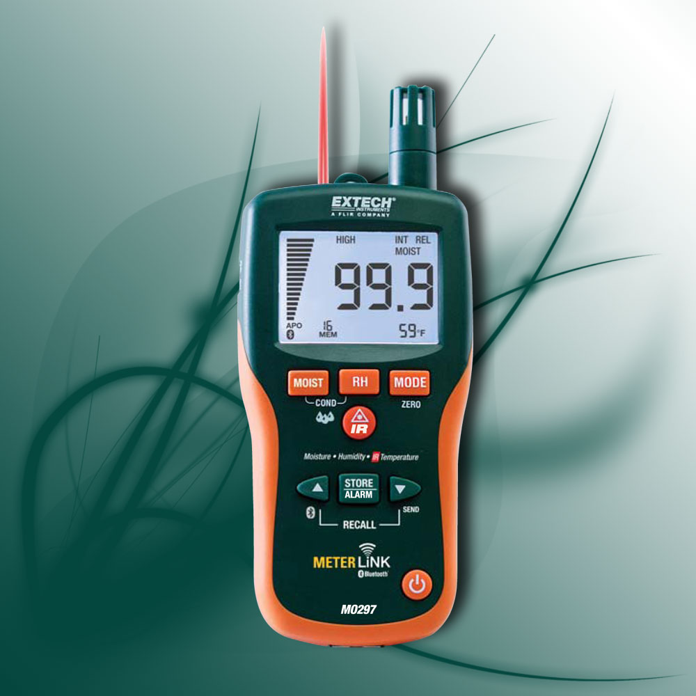 Extech MO295 Pinless Moisture Meter and IR Thermometer 